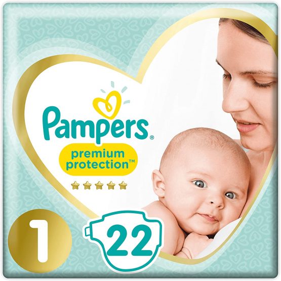 Pampers New Baby Nappies Carry Pack, Size 1, Pack of 22