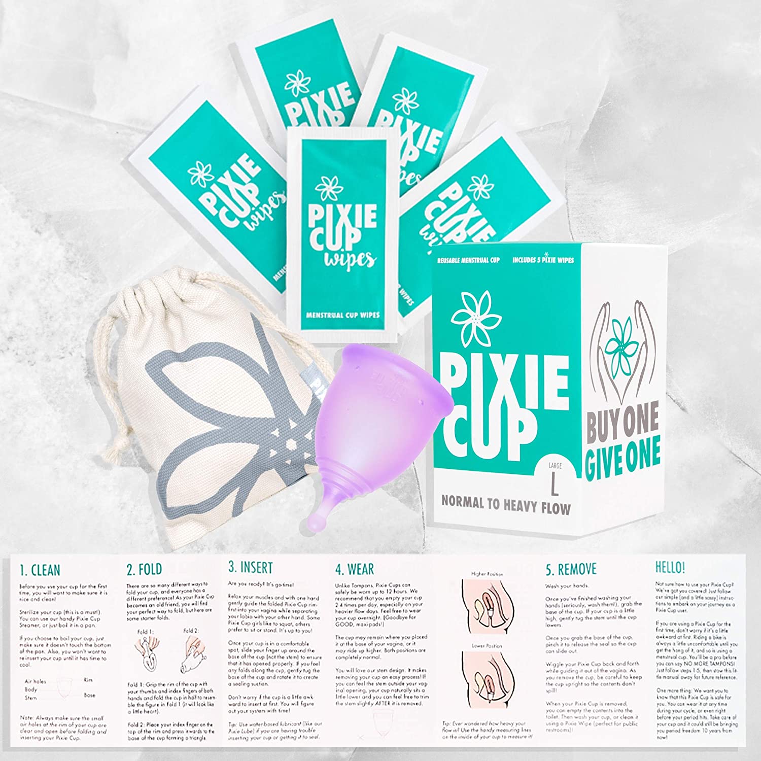 Pixie Menstrual Cup, No Metals or Toxins, 100% Medical-Grade Silicone, Ranked 1 for The Most Soft Reusable Period Cup - Image 4