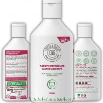 C&G Pets | BREATH FRESHENER WATER ADDITIVE 500ML | 100% NATURAL | ANTI PLAQUE ANTI TARTAR | REMOVES BAD SMELL | FRESH SMELLING MOUTH WASH | BEST FOR DOG AND CAT