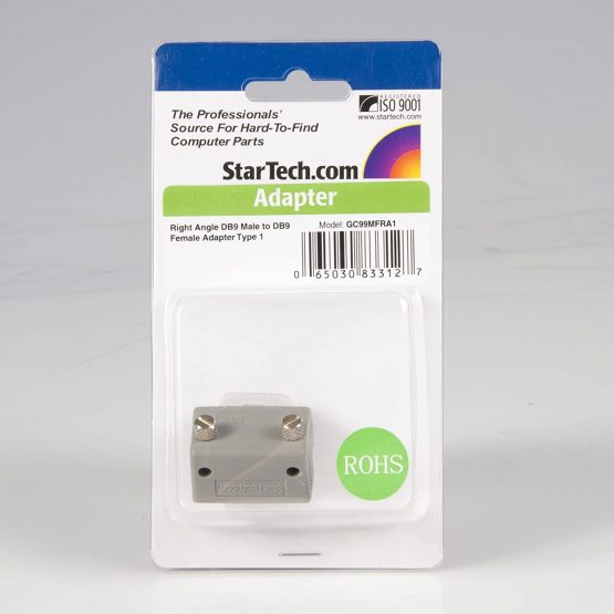 StarTech Right Angle DB9 to DB9 Serial Cable Adapter Type 1 - M/F, grey - Image 3