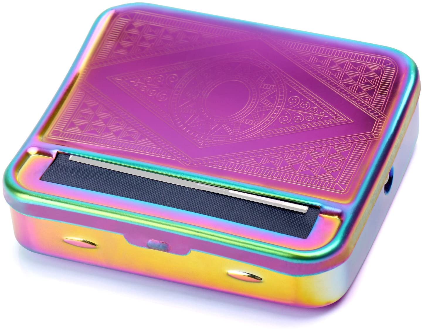 Automatic Rolling Box, Cigarette Rolling Machine Portable Metal Box for Rolling Tobacco, Smoking Roller and Storage Case (Multicolour)