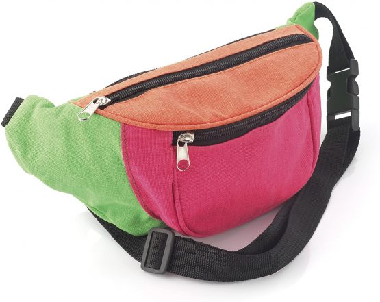 Bum Bag Fanny Pack Faux Leather Festival Canvas Bumbag Neon Multi Canvas