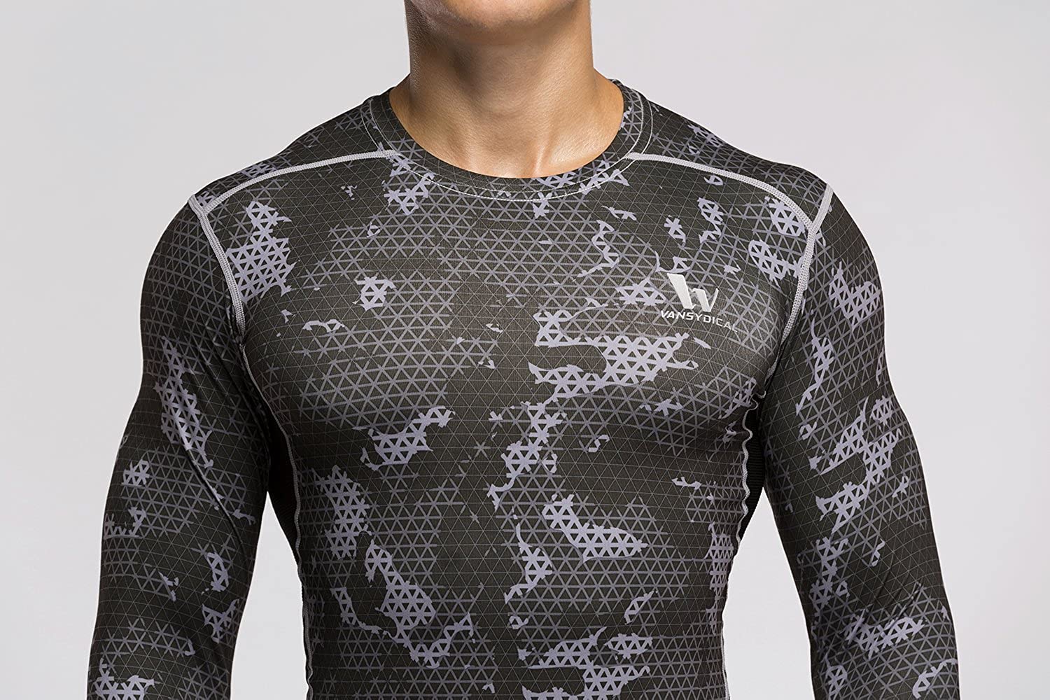 Fringoo Compression Base Layer Men’s Training Top Workout T-Shirt Long Sleeve Gym Shirt Thermal Underwear S M L XL - Image 4
