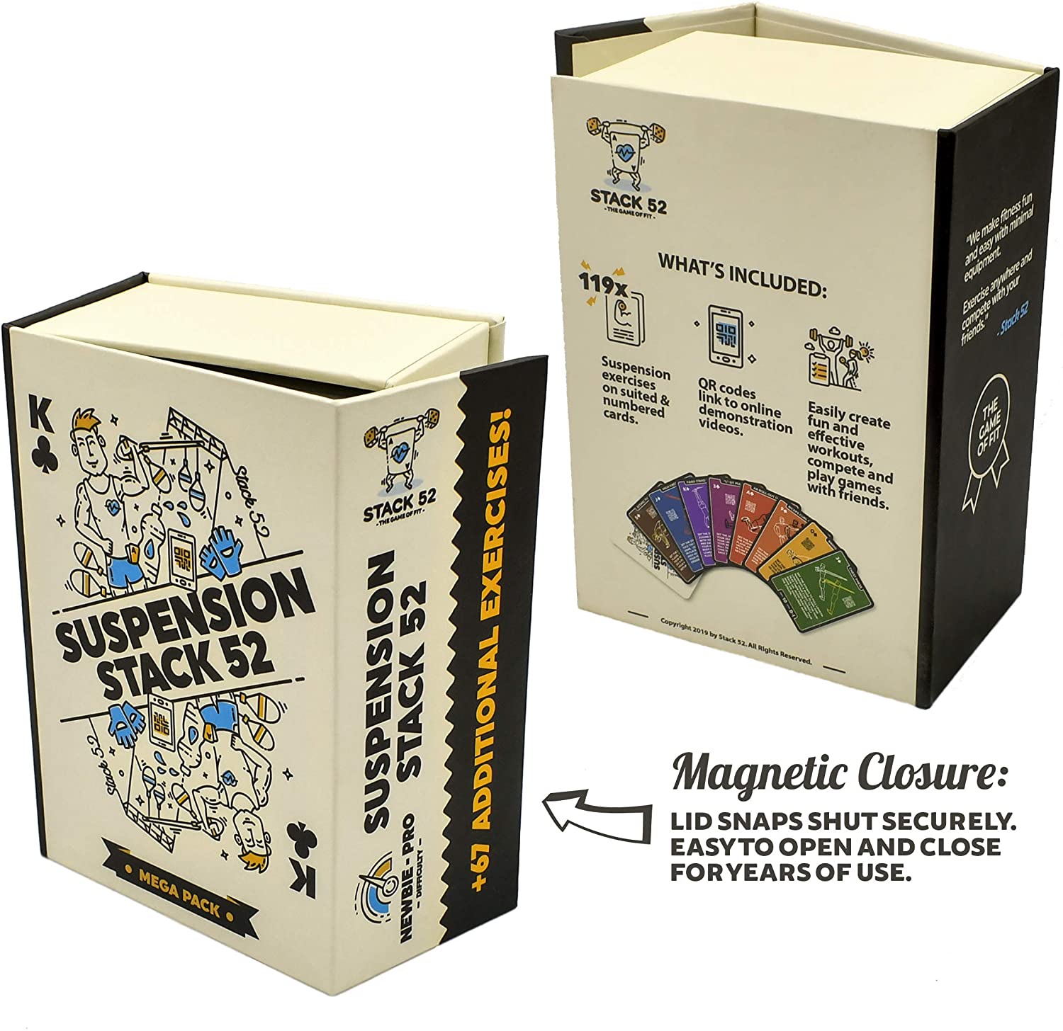 Stack 52 Suspension Exercise Cards compatible with TRX, Woss - Image 3