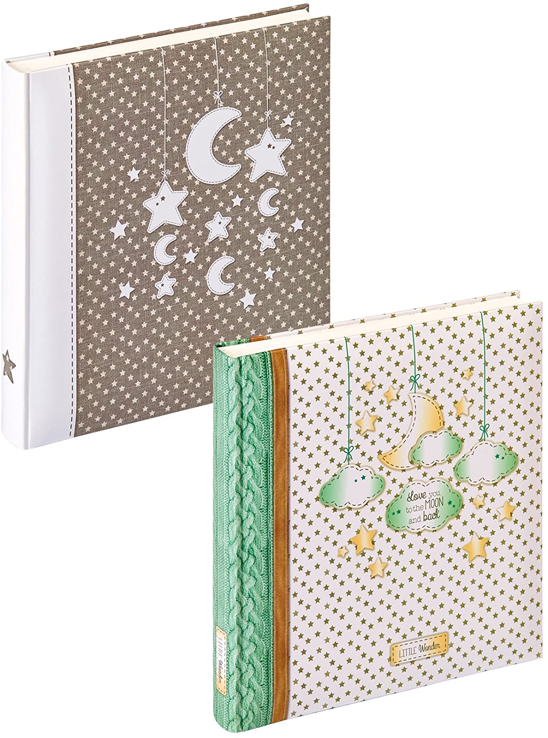 Walther Board, Brown, Stars and Moon Design UK 208 Photo Album 28 x 4.5 x 31 cm, 28.0x4.5x31.0 cm - Image 2
