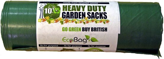 100Litre,10 Heavy Duty Garden Sacks Bags-Made from Recycled Waste - EcoBag