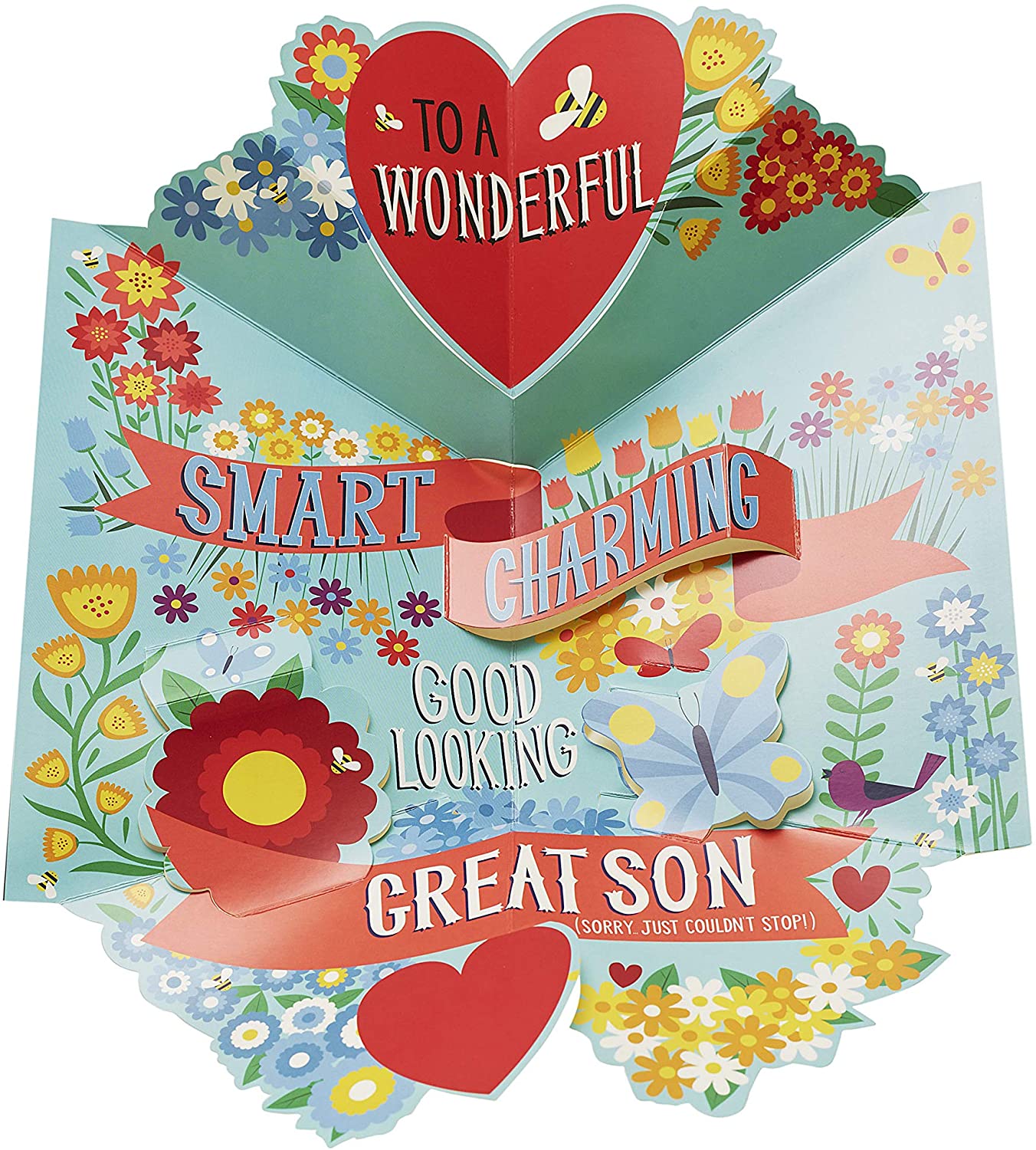 UK Greetings Birthday Card for Son - Funny Design, Dog Design, 149mm x 229mm - Image 2