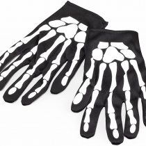 Bristol Novelty BA101 Skeleton Gloves, Unisex-Adult, White, 9-Inch