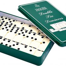 Jaques of London Dominoes | Luxury Dominoes Set for Adults & Kids Dominoes | Traditional Dominoes Game in Tin Box | Since 1795