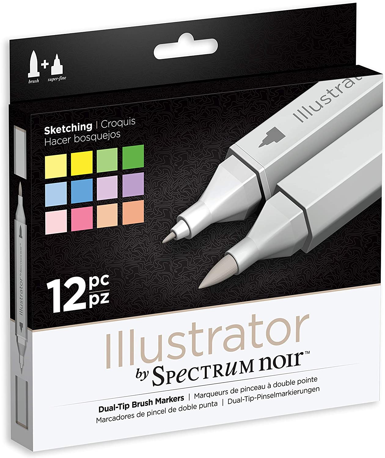 Spectrum Noir Illustrator (12Pc) - Sketching, Pack of 12 , SPECN-IL12-SKE, 1 count (Pack of 12) - Image 2