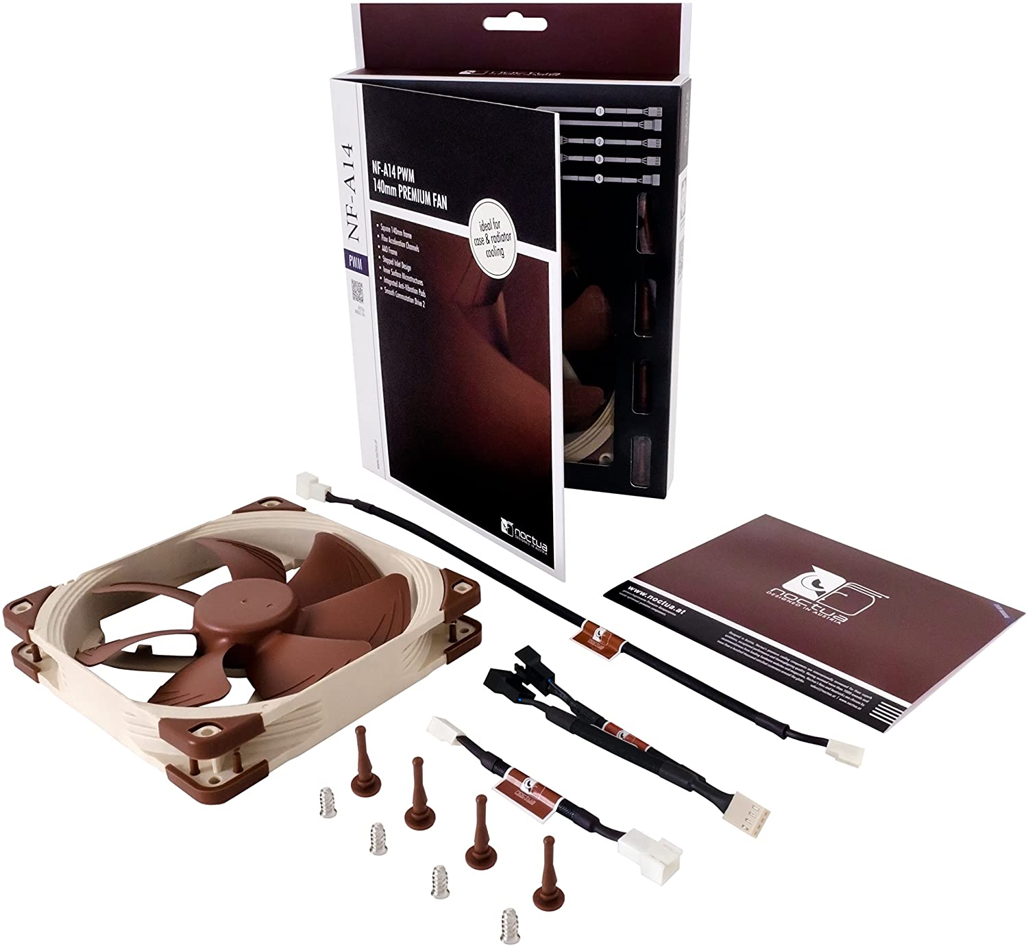 Noctua NF-A14 PWM, Premium Quiet Fan, 4-Pin (140mm, Brown), 140 x 140 x 25 mm - Image 4