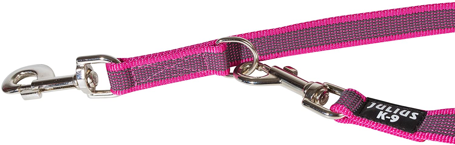 Color & Gray Adjustable Super-Grip Leash, 20 mm x 2,2 m, Pink-Gray - Image 2