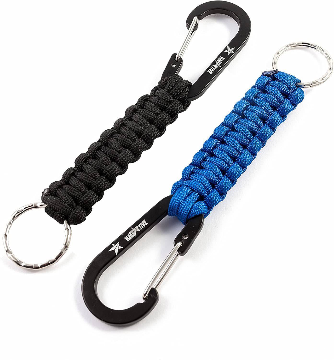 Kadactive Paracord keyring with a snap hook (2 pieces), for camping and ...