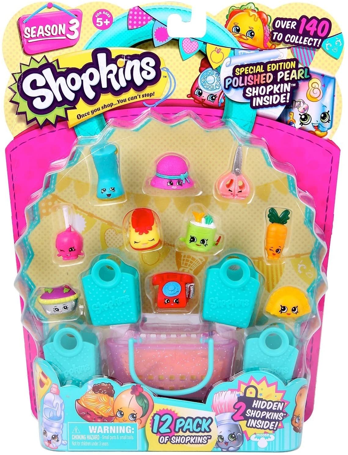 Shopkins Series 3 Mini Figure 12-Pack, Multi-colored