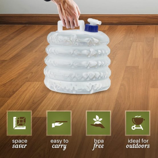 Bramble - 2 5Litre Collapsible Plastic Water Carrier Storage Camping Containers - BPA Free - Image 3