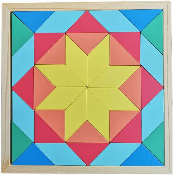 B&Julian MZ1106-4530 Tile Geometry Puzzle Multi-Coloured