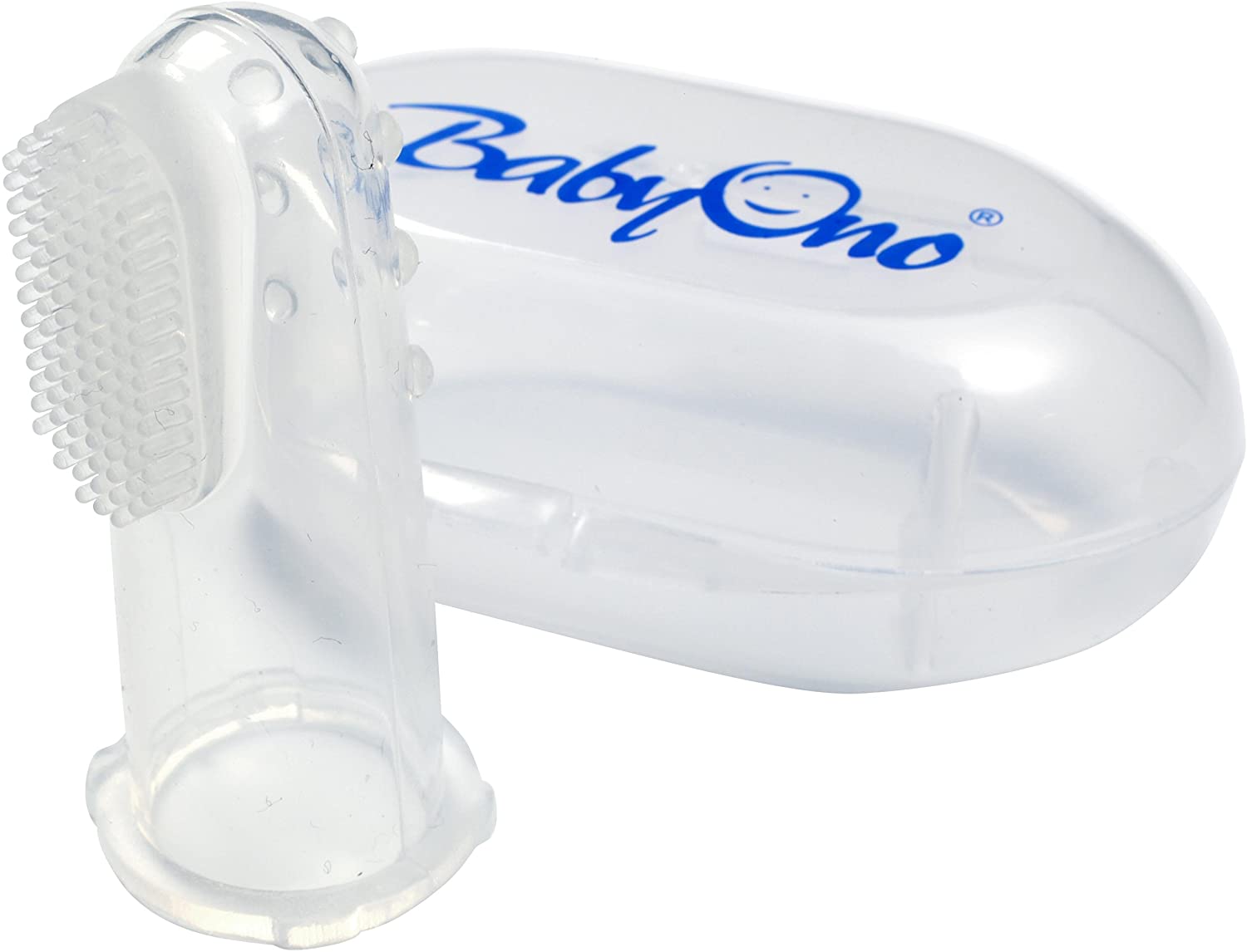 Baby ONO Baby Finger Toothbrush Gum Massager, Pink, Blue, White
