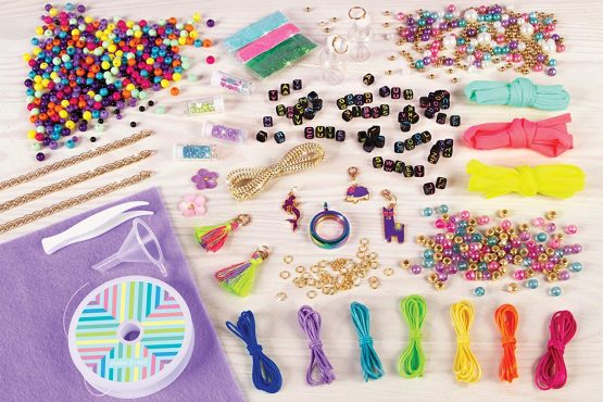 Make It Real - Mega Jewelry Studio - DIY Bead Necklace and Bracelet Making Kit for Tween Girls - Arts and Crafts Kit with Beads and Charms for Unique Jewelry Making - Includes Case - Image 3