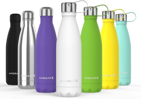 HYDRATE Super Insulated Stainless Steel Water Bottle - BPA Free, Vacuum Flask - 24 Hours Cold & 12 Hours Hot