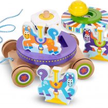 Melissa & Doug 13616 772136167 Doug Carousel Pull Toy, Multicolour