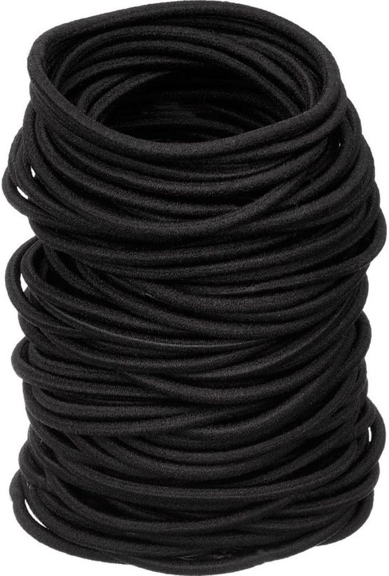 100 Pieces Hair Elastics Hair Ties Ponytail Holders Hair Bands Bulk (Black)