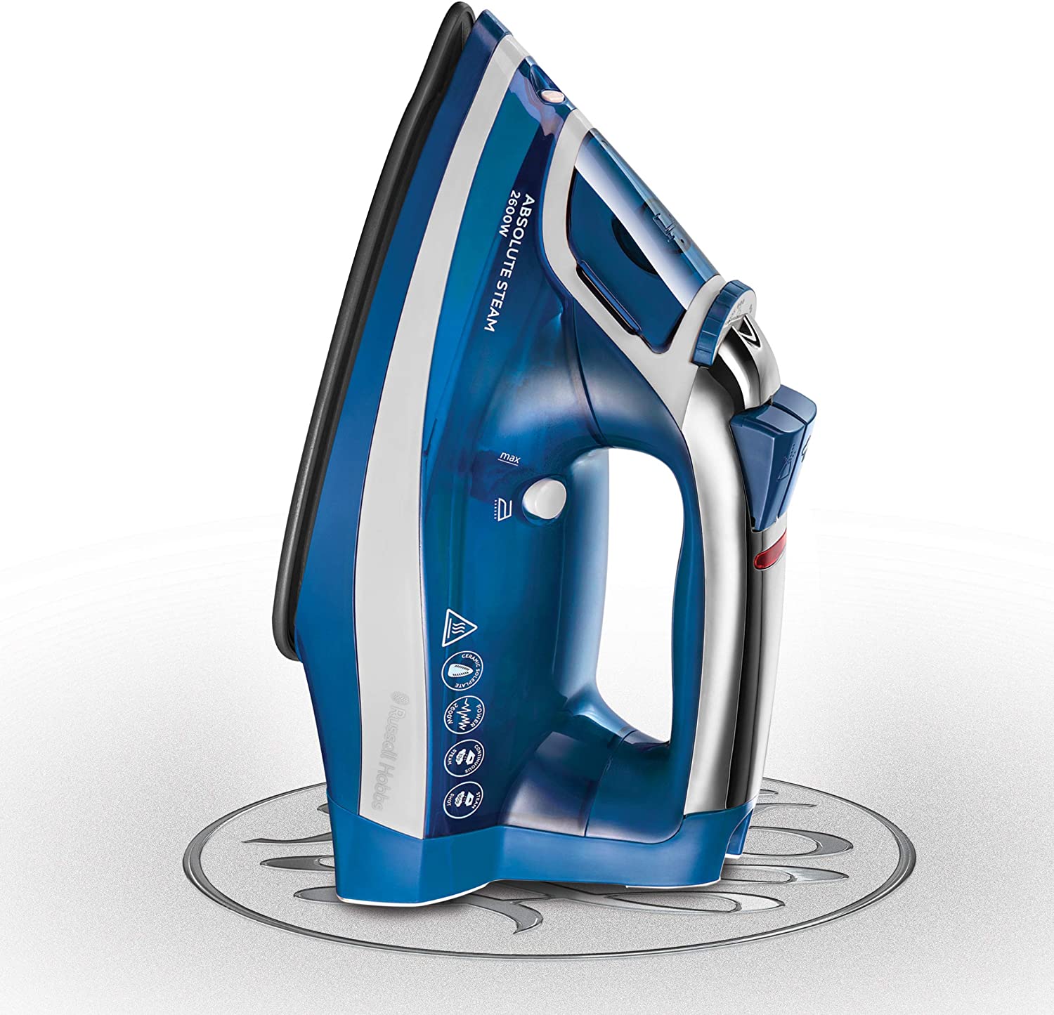 Russell Hobbs Absolute Steam Iron, Ceramic soleplate, Even Steam design, 150g Steam Shot, 30g Continuous steam - Image 2