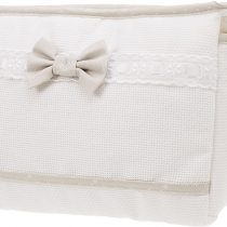 Filet Unisex Baby wirh, Travel Bag Envelope with Zip, White and Light Beige, One Size