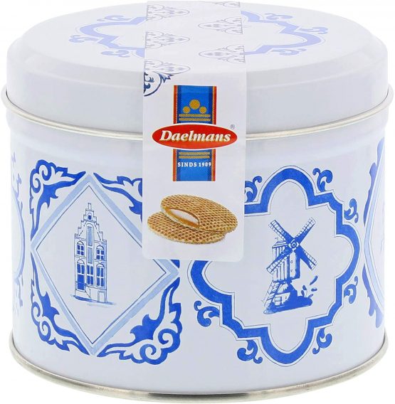 Daelmans Stroopwafel Tin | Caramel Stroopwaffles - 330 g per tin - Blue or Orange | Warm it up on Your Cup - Great Small Gift for Friends, Family & Colleagues (Blue, 1 Tin) - Image 3