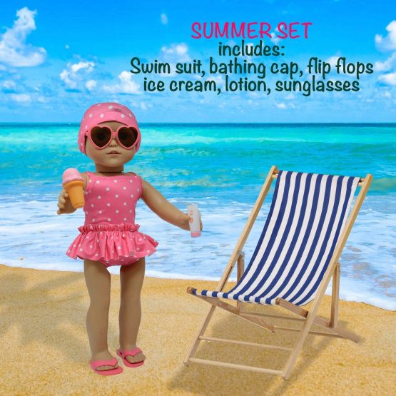 The New York Doll Collection Doll Accessories Fits 18 Inch / 46cm Dolls - Includes Roller Skates and Bathing Suit Swim Set for Fashion Girl Dolls - Doll Clothing and Many More Accessories - Image 3