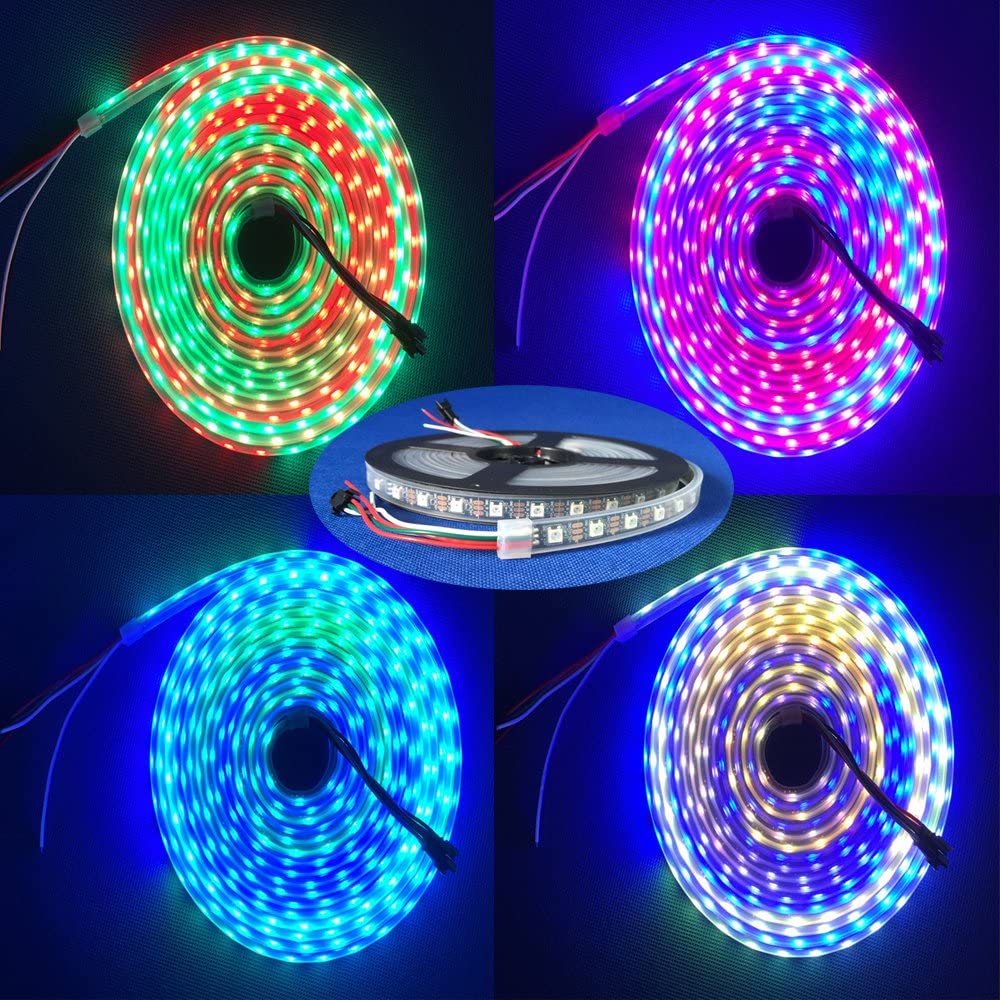 Led 4m MENGCORE® 4M 5V 60Leds/M 240pixels programmable WS2812B RGB 5050 LED ...