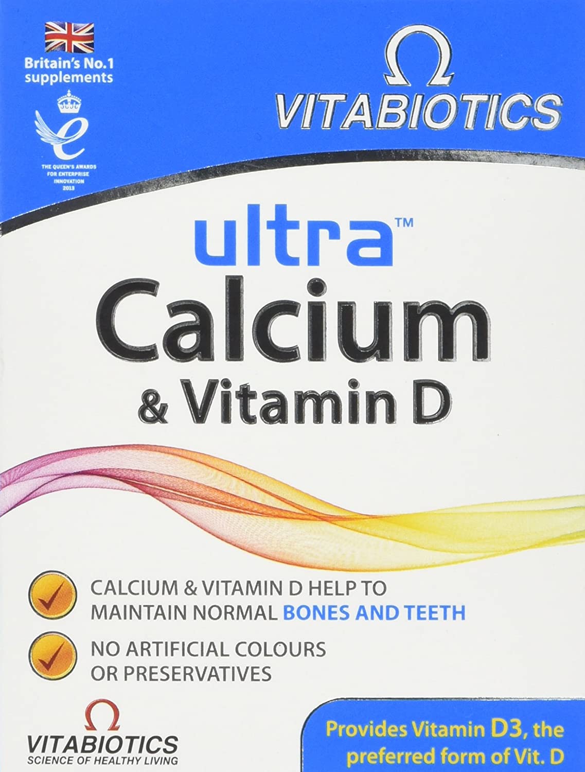 Calcium and Vitamin D Tablets, Vitabiotics Ultra (Pack of 1), 30 count (Pack of 1)