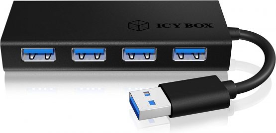 Icy Box IB-AC6104-B USB 3.0 4-Port Hub - Black - Image 3