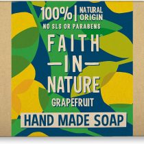 Faith In Nature Natural Grapefruit Hand Soap Bar, Invigorating, Vegan and Cruelty Free, No SLS or Parabens, 100 g