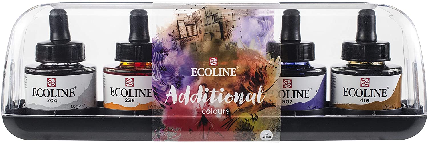 Ecoline Liquid Watercolour Additional Set 5 x 30 ml (11259901), Multicolour, 150 ml (Pack of 1)