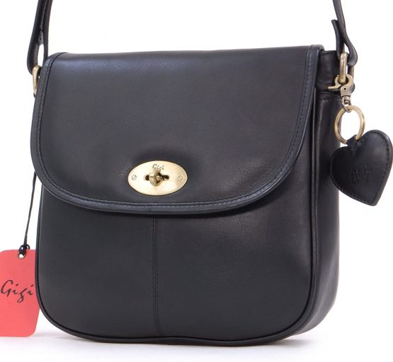 GIGI - Women's Leather Saddle Bag - Shoulder/Cross Body Handbag with Long Adjustable Strap - OTHELLO 8775 - Image 4