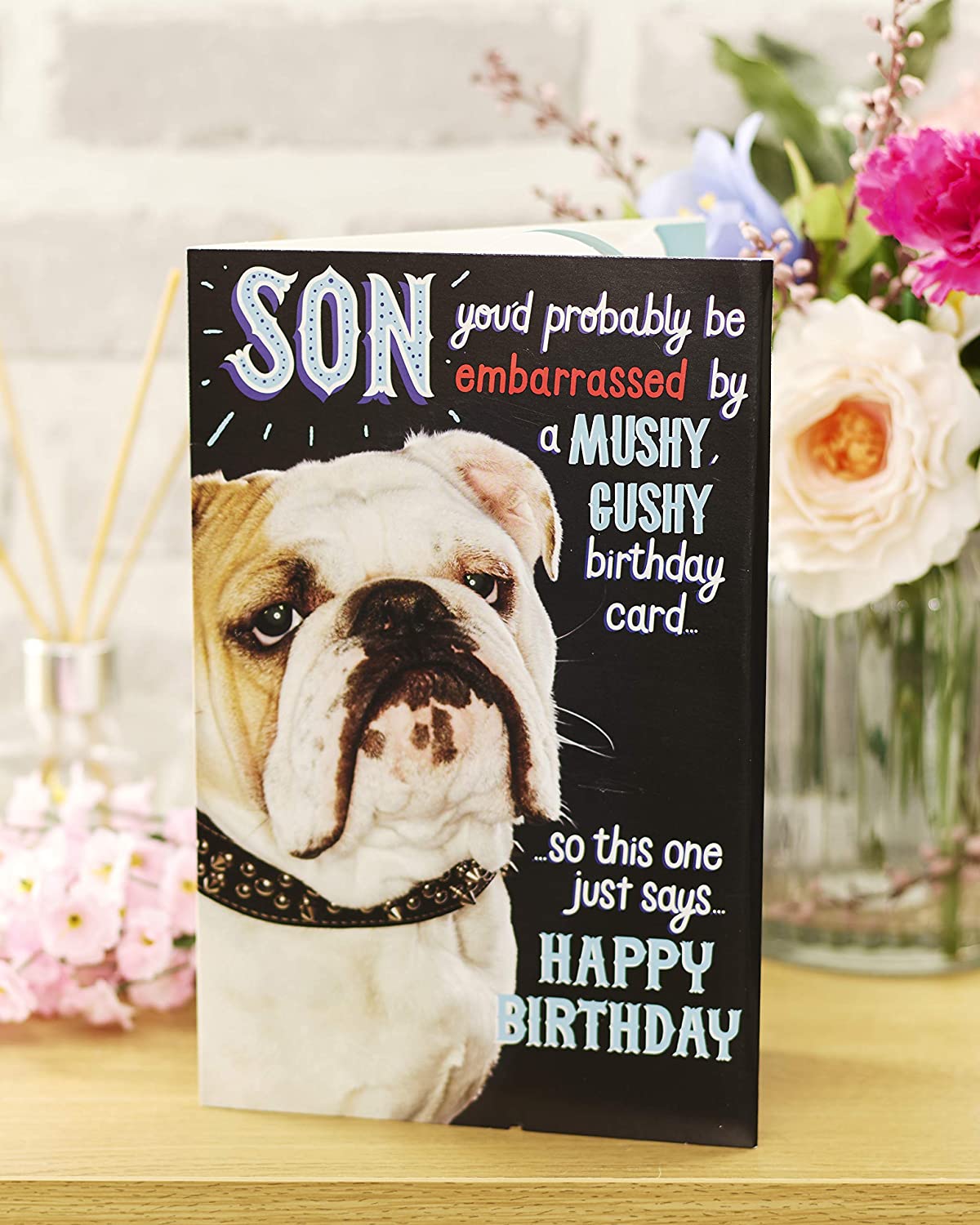 UK Greetings Birthday Card for Son - Funny Design, Dog Design, 149mm x 229mm - Image 4