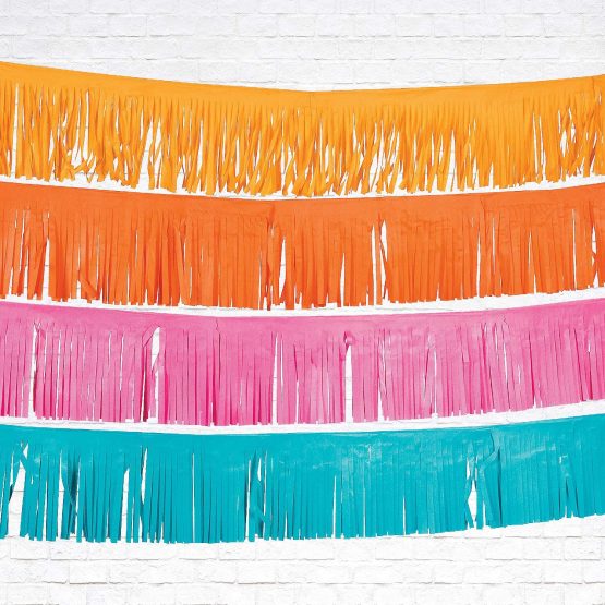 Fun Express Paper Fiesta Fringe Garland - Party Supplies, 39' - Image 4