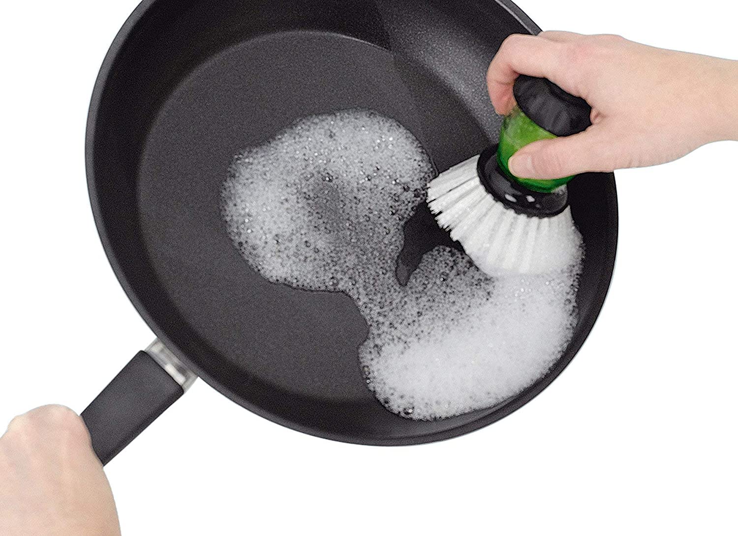 Judge Dish Brush with Washing Up Liquid Soap Dispenser, Black, 20 x 30 x 25 cm - Image 4