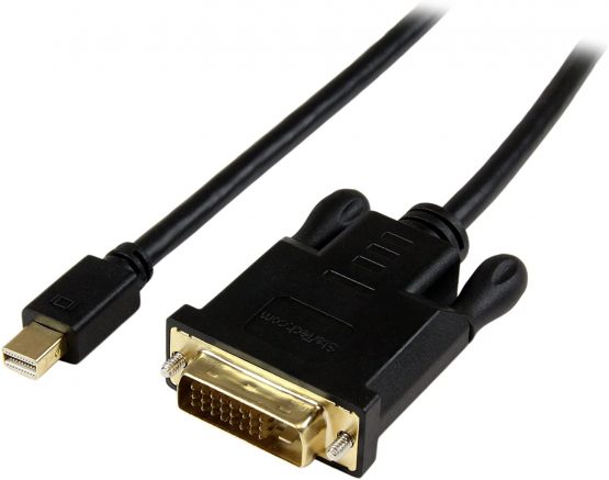StarTech 3 ft Mini DisplayPort to DVI Active Adapter Converter Cable - 3ft (0.9m) Active mDP to DVI M/M Cable for PC 1920x1200 - Black (MDP2DVIMM3BS)