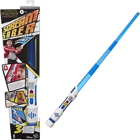 Star Wars Scream Saber Lightsaber Toy, Record Your Own Inventive Lightsaber Sounds and Pretend to Battle, for Kids Roleplay Ages 4 and Up