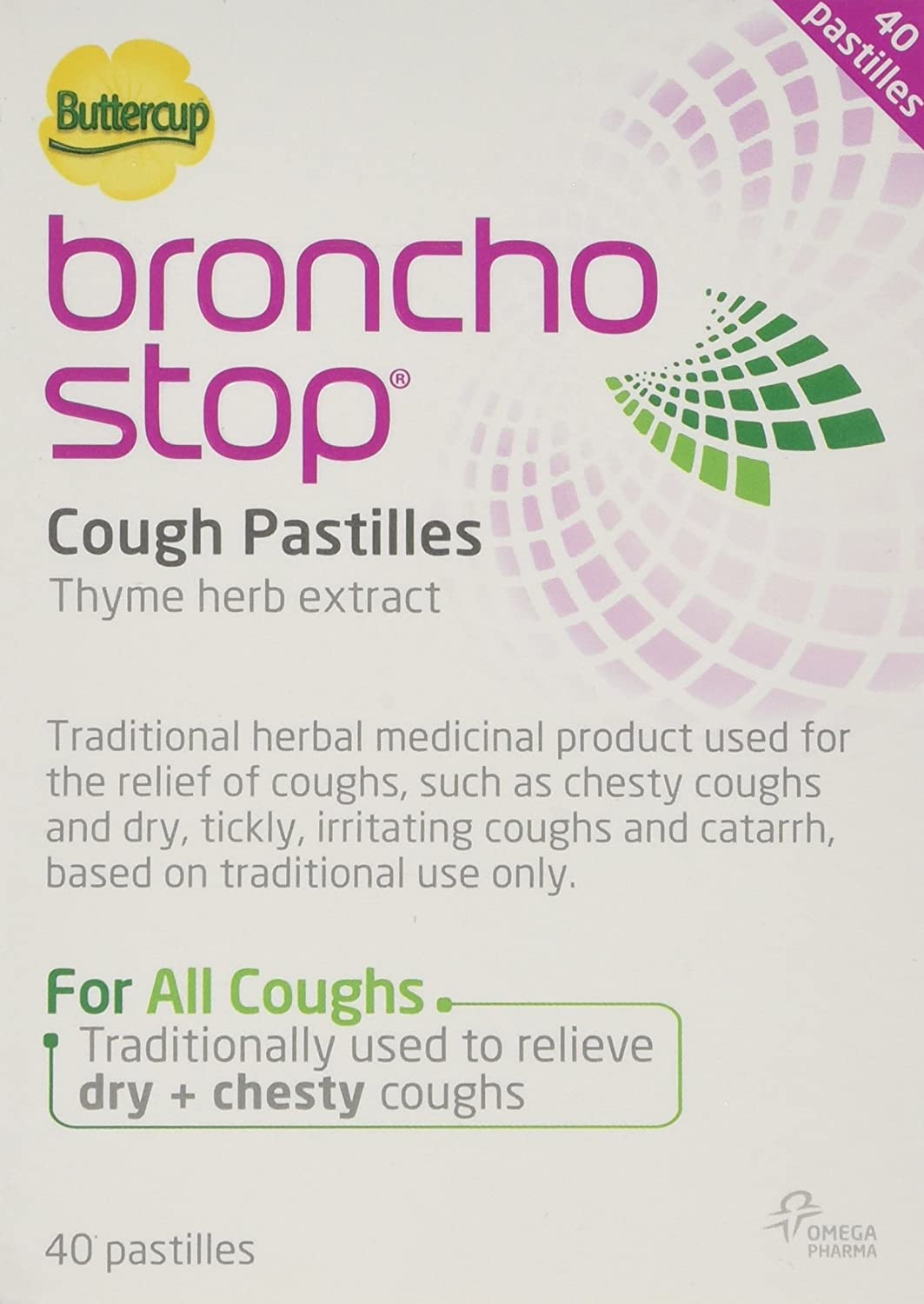 Bronchostop Cough Pastilles (40 Pastilles), Relief for All Cough Types Including Chesty & Dry Coughs