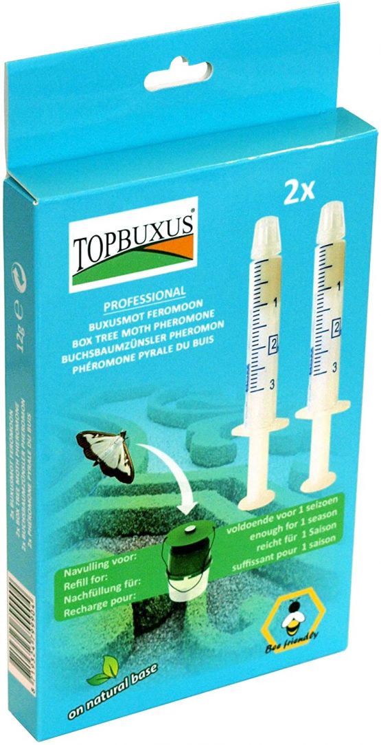 TOPBUXUS Pheromone Lure Refill for Box Tree Caterpillar Moth Traps 2 Syringes for 1 Whole Season