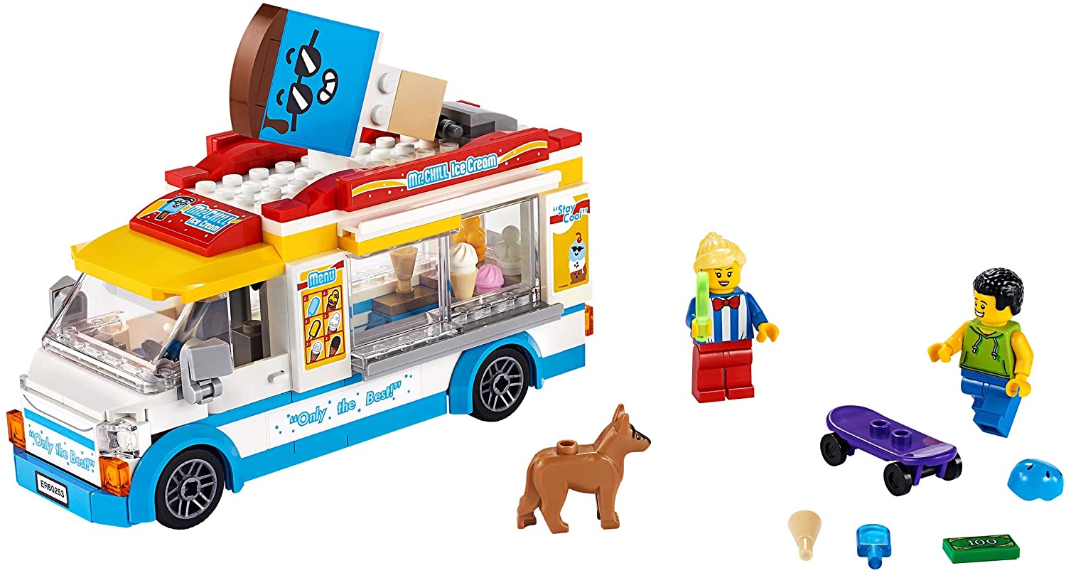LEGO City Ice-Cream Van 60253 Playset, Featuring an Ice-Cream Van, Ice-Cream Lady and Skateboarder Minifigures - Image 3