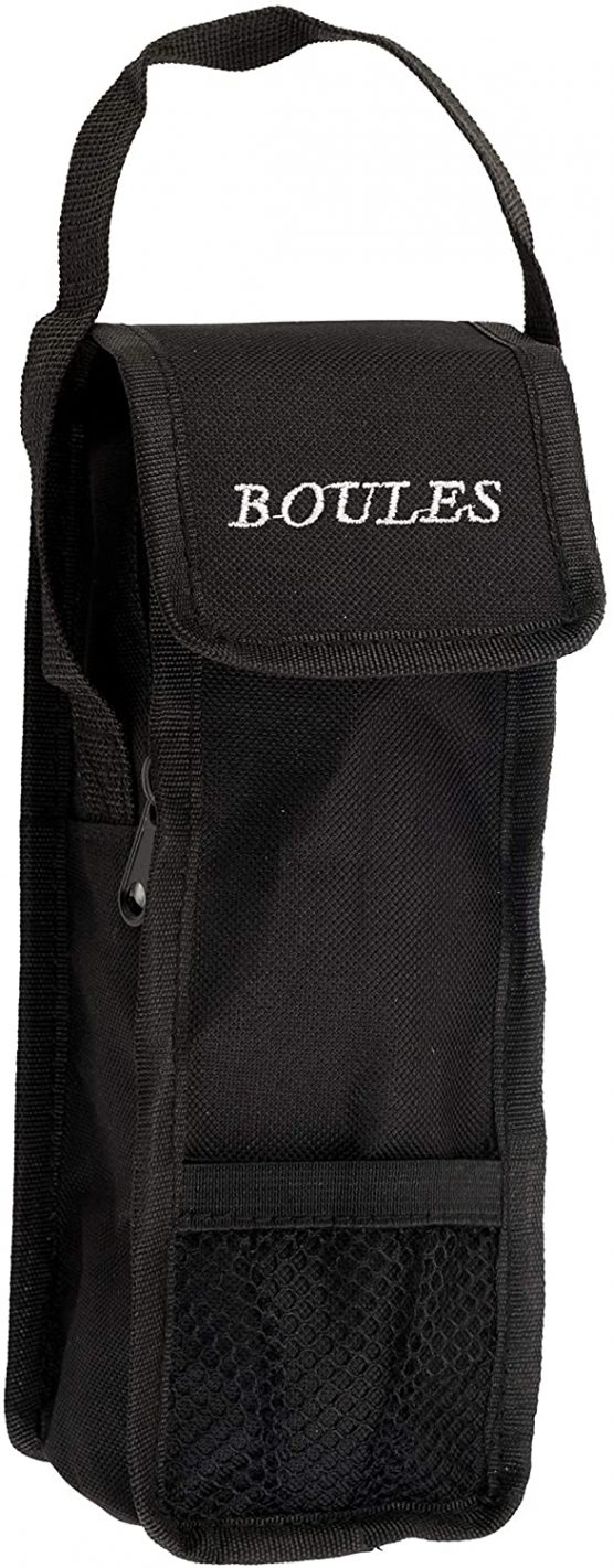 Engelhart - bag for 3 boules game - This boule bag with handle Opening at the top - Opens and closes with zipper and scratch- Size; 23 x 8.5 x 3.5 cm