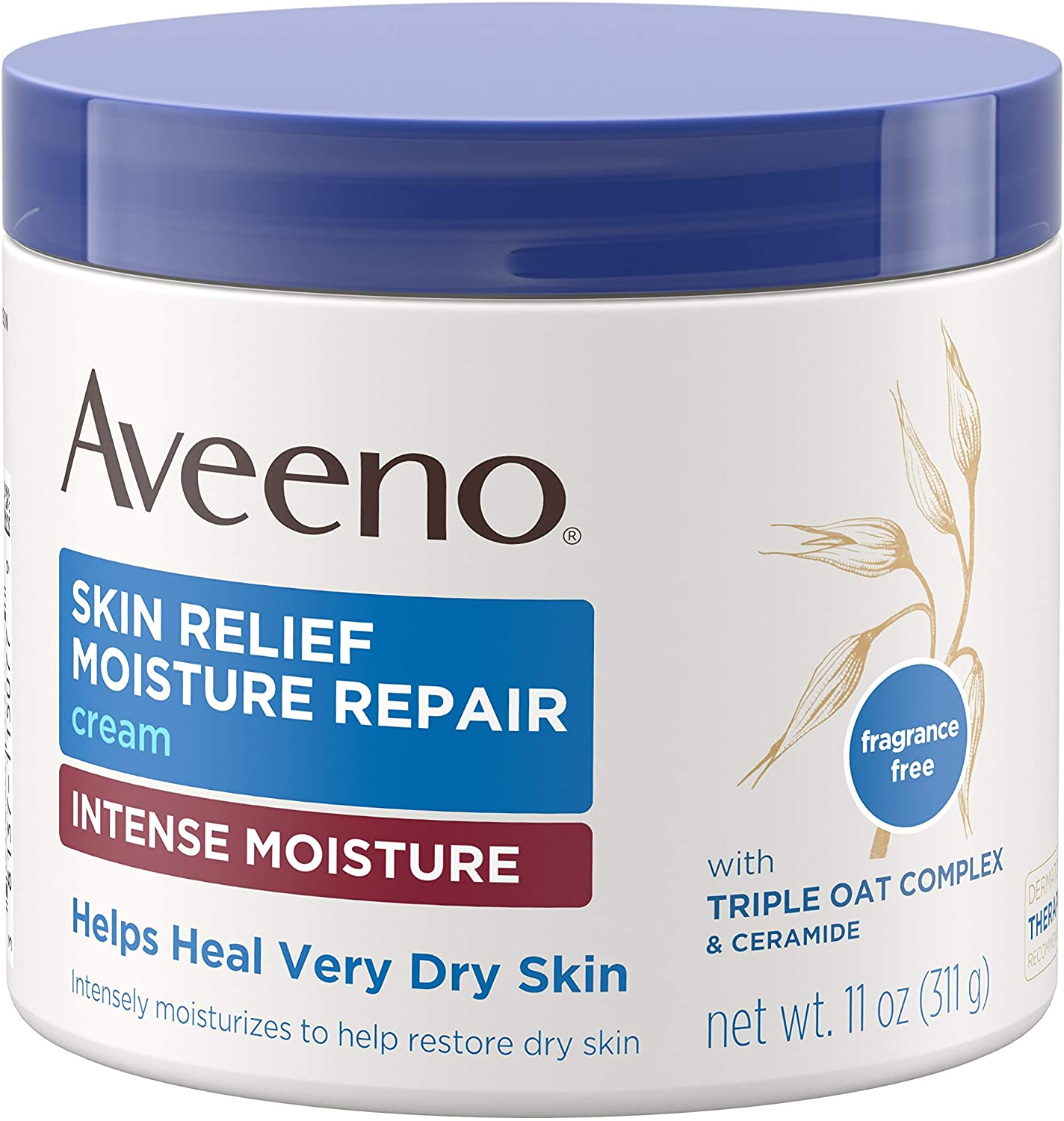 Aveeno Skin Relief Intense Moisture Repair Cream with Triple Oat Complex, Ceramide & Rich Emollients