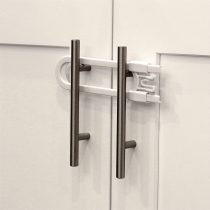 [6 Packs] BOOTWO Sliding Cabinet Locks Child Safety,Great for Baby Proofing for Both Cabinet Knob and Cabinet Handle,Proof Your Kitchen,Bathroom,Storage Door,Easy Install Without Drilling or Adhesive