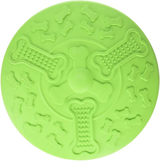 Rosewood Rubber, Tough Chew Resistant, Flying Saucer Frisbee Dog Toy, Large, Assorted Colours