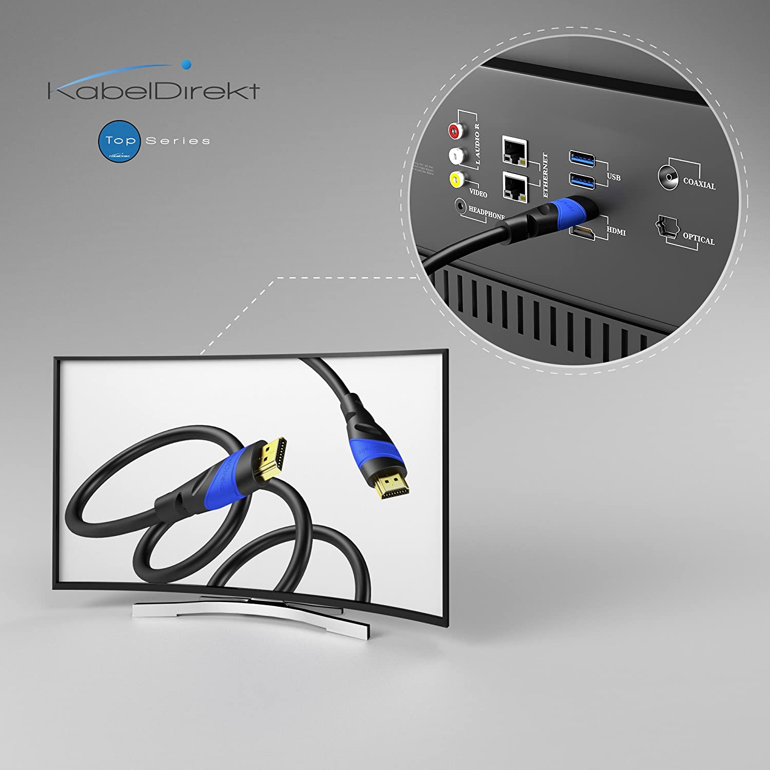 KabelDirekt, 8K / 4K HDMI Cable, 0.5m & More HDMI Cables (0.15m-22.5m), German-Engineered HDMI Lead - Image 4