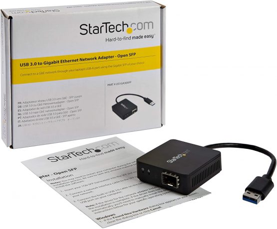 StarTech USB 3.0 to Fiber Optic Converter - Compact USB to Open SFP Adapter - USB to Gigabit Network Adapter - USB 3.0 Fiber Adapter Multi Mode(MMF)/Single Mode Fiber(SMF) Compatible (US1GA30SFP) - Image 4