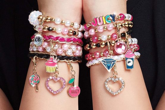 Make It Real - Juicy Couture Pink and Precious Bracelets - DIY Charm Bracelet Kit with Beads for Tween Jewelry Making - Jewelry Making Kit for Girls - Image 4